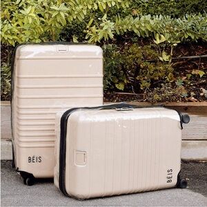 Beis The Medium Check-In Luggage clear Cover nwt